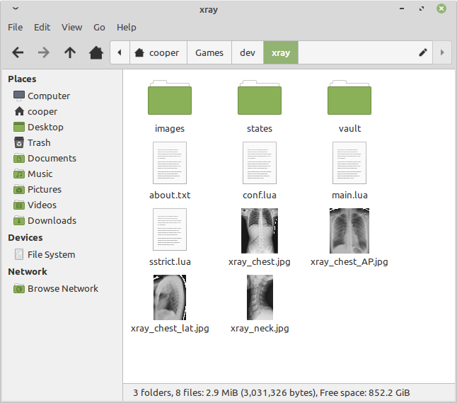 Folder structure before zipping